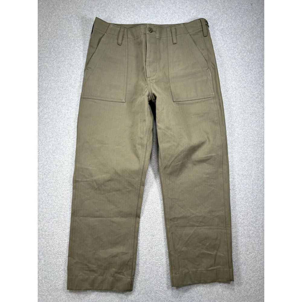 CC Filson Herringbone Field Supply Pants Oilve Green Military 36x28* No Wash
